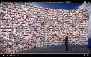Virtuell kör med över 1000 deltagare. Skärmdump: Youtube