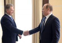 President Niinistö hade långt samtal med president Putin Finlands president Niinistö & Rysslands president Putin