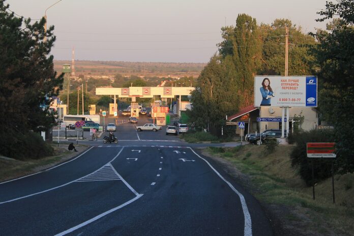 En bild tagen vid gränsen mellan Moldavien och Ukraina.