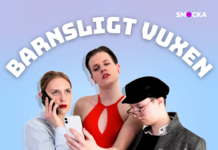 Barnsligt vuxen – en podd om att känna sig vilsen i sin vuxenhet Omslagsbild till podcasten Barsnligt Vuxen med Sara Moring, Vendla Fagerudd och Liam Törnqvist.