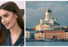 Emily in Paris-stjärnan i Helsingfors – besökte krigsminnesmärke och åt açai bowl Lily Collins och Helsingfors