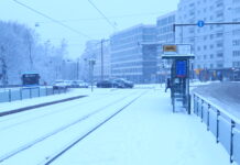 Spårvagnstrafiken i Helsingfors står stilla
