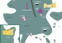 Glada vappen! Här hittar du de roligaste festligheterna En karta med symboler för vappens olika händelser.